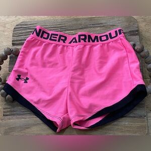 Under Armour Girls’ Sz 6 Bubble Gum Pink Pull On Athletic Shorts